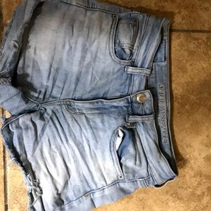 American eagle light jean shorts